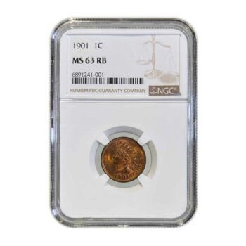 1901 Indian Cent NGC MS63 RB