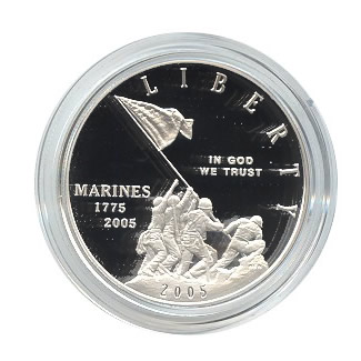 2005-P Marine Proof Silver Dollar