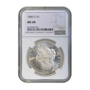 1880 S Morgan Silver Dollar NGC MS68